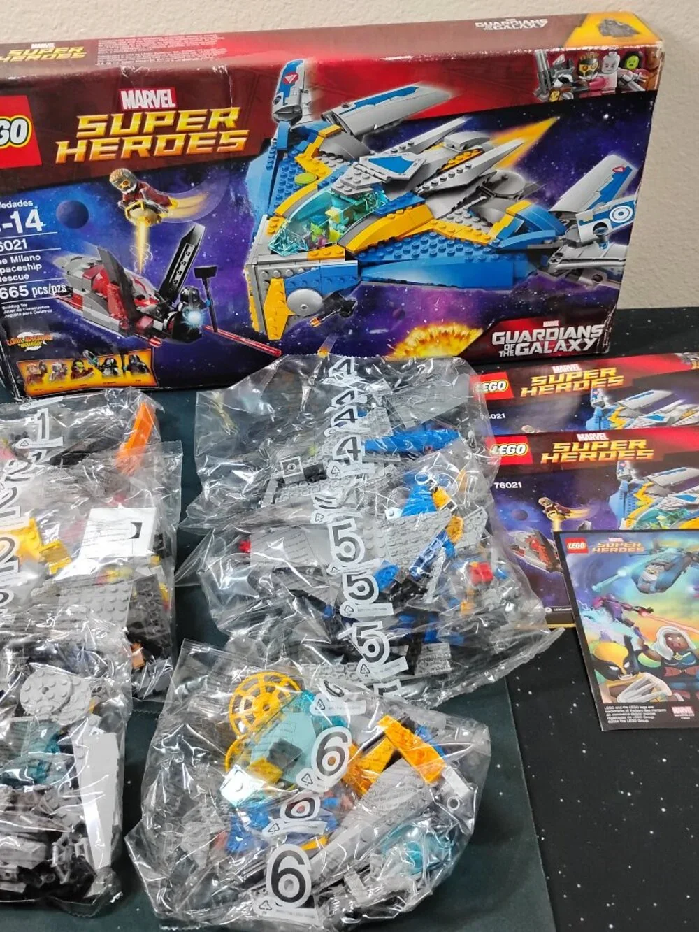 LEGO Marvel Super Heroes 76021 The Milano Spaceship Rescue Open Box Sealed Bags
